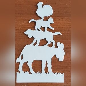 Current, Inc. Farm Animal Stack Metal Silhouette Wall Sign Plaque Decor Country
